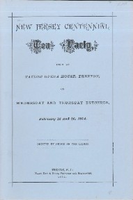 NEW JERSEY CENTENNIAL TEA PARTY HELD IN TRENTON FEBRARUY 1874